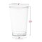 Clear with Silver Glitter Round Disposable Plastic Tumblers - 12 oz. (240 Cups)